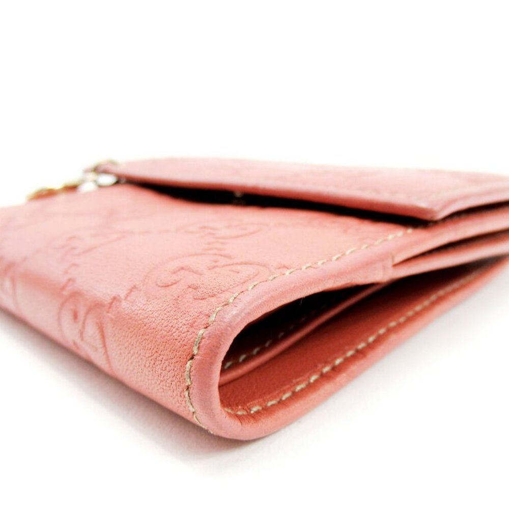 Auth Gucci Double SidedWallet Gucci Shima Pink Leather Auth T17262 - Picture 7 of 8